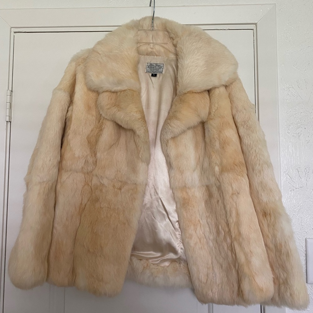 Mob Wife Era Rabbit Fur coat!